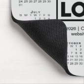 Modern 2026 Calendar Business Company Logo Gray マウスパッド (コーナー)