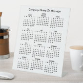 Modern 2026 Calendar Company Name 台座サイン (インサイチュ)