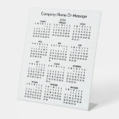 Modern 2026 Calendar Company Name 台座サイン (正面)