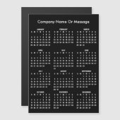 Modern 2026 Calendar Company Name Magnet (正面/裏面)