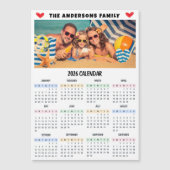 Modern 2026 Calendar Custom Photo Collage Magnet (正面)