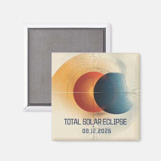 Modern 2026 Eclipse Souvenir マグネット (正面/裏面)