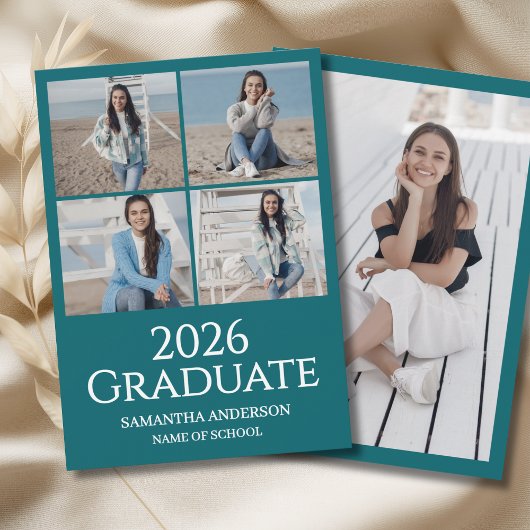 Modern 2026 Graduation Photo 案内状