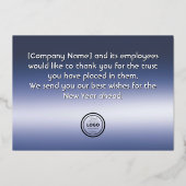 Modern 2026 New Year Logo Photo Greeting Card 箔招待状 (裏面)