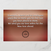 Modern 2026 New Year Logo Photo Greeting Card 箔招待状 (裏面)