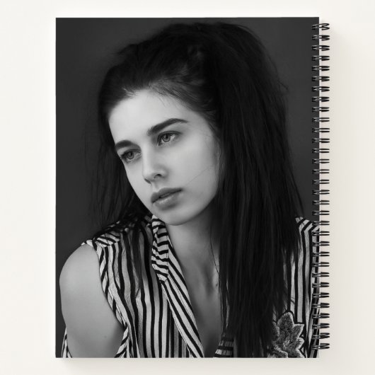 Modern 2 Photo Collage Personalized ノートブック (裏面)