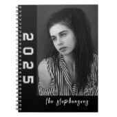 Modern 2 Photo Collage Personalized ノートブック (正面)