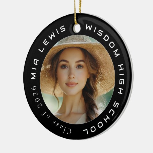 Modern 2 Photo Grad  セラミックオーナメント (左)