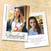 Modern 2 Photo Graduation Class of 2026  案内状