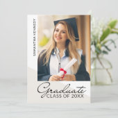 Modern 2 Photo Graduation Class of 2026  案内状 (スタンド正面)