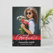 Modern 2 Photo Graduation Senior Photo Grad Invite 招待状 (スタンド正面)