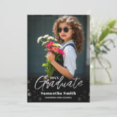 Modern 2 Photo Graduation Senior Photo Grad Invite 招待状 (スタンド正面)