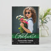 Modern 2 Photo Graduation Senior Photo Grad Invite 招待状 (スタンド正面)