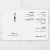 Modern 2oz Dropper Bottle Waterproof Label フードラベル (シングルラベル)