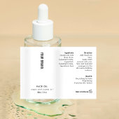 Modern 2oz Dropper Bottle Waterproof Label フードラベル