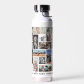 Modern 30 x Photo Collage Grid Personalized ウォーターボトル (左面)