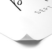 Modern 30th Birthday Party Script Photo Welcome ポスター (角)