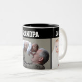Modern 3 Photo Collage First Grandfather  Mug ツートーンマグカップ (正面右)