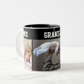 Modern 3 Photo Collage First Grandfather  Mug ツートーンマグカップ (正面左)