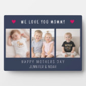  Modern 3 Photo Collage We Love You Mommy  フォトプラーク (正面)