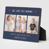  Modern 3 Photo Collage We Love You Mommy  フォトプラーク (側面)