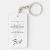 Modern 3 Photo Collage Wedding Thank You Custom キーホルダー (裏面)