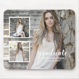 Modern 3 Photo Graduation マウスパッド