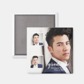 Modern 3 Photo Graduation マグネット (正面/裏面)