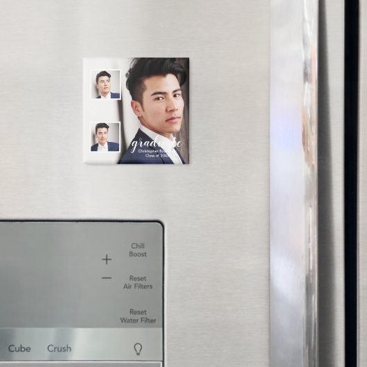 Modern 3 Photo Graduation マグネット (インサイチュ (冷蔵庫))