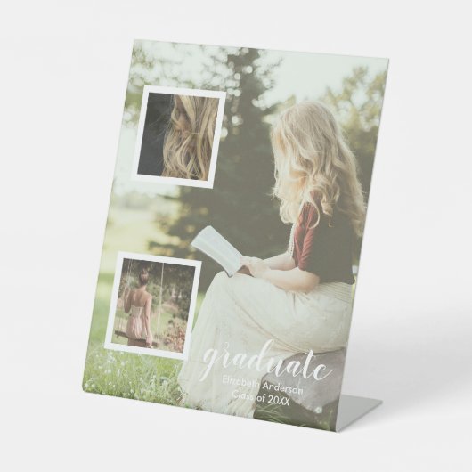 Modern 3 Photo Graduation 台座サイン (正面)