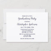 Modern 3 Photo Graduation 招待状 (裏面)