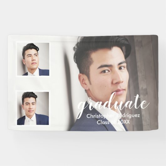 Modern 3 Photo Graduation 横断幕 (横)