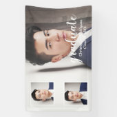 Modern 3 Photo Graduation 横断幕 (縦)