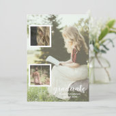 Modern 3 Photo Graduation Announcement 招待状 (スタンド正面)