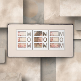 Modern 3 Photo Grid Mom Birthday Keepsake デスクマット