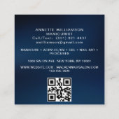 Modern 3 Photo Hair Stylist Makeup Artist QR Code  スクエア名刺 (裏面)