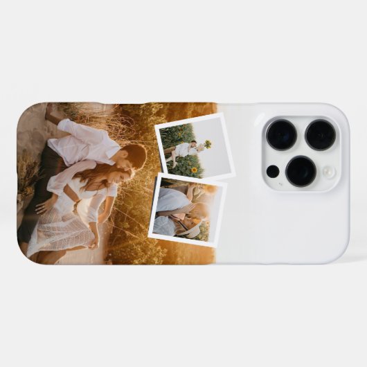 Modern 3 Photo Layout Custom  iPhoneケース (裏面横)