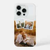 Modern 3 Photo Layout Custom iPhone Case iPhoneケース (裏面)