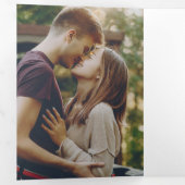 Modern 3 Photo Wedding Save the Date 三つ折り案内状 (内部最初)