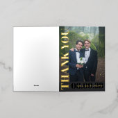 Modern 3 Photos Celebrating Life Funeral Program 箔グリーティングカード (外側レイダウン)