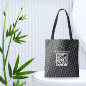 Modern 3D Black Professional Business QR Code トートバッグ