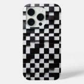 Modern 3D Black & White Checkerboard Phone Case  Case-Mate iPhoneケース (裏面)