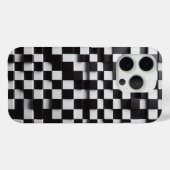 Modern 3D Black & White Checkerboard Phone Case Case-Mate iPhoneケース (裏面 (横))