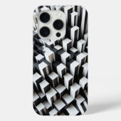 Modern 3D Black & White Geometric Phone Case  Case-Mate iPhoneケース (裏面)