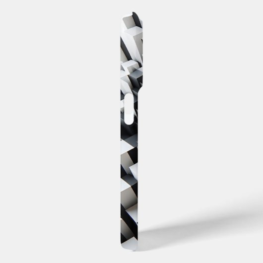 Modern 3D Black & White Geometric Phone Case  Case-Mate iPhoneケース (裏面 / 右)