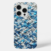 Modern 3D Blue Cube Ripple Case Abstract Geometric Case-Mate iPhoneケース (裏面)