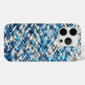 Modern 3D Blue Cube Ripple Case Abstract Geometric Case-Mate iPhoneケース (裏面 (横))