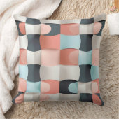 Modern 3D Curved Geometric Illusion Pattern クッション (ブランケット)