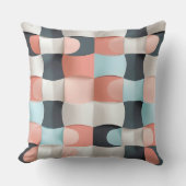 Modern 3D Curved Geometric Illusion Pattern クッション (正面)