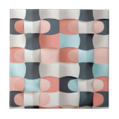 Modern 3D Curved Geometric Illusion Pattern タイル (正面)